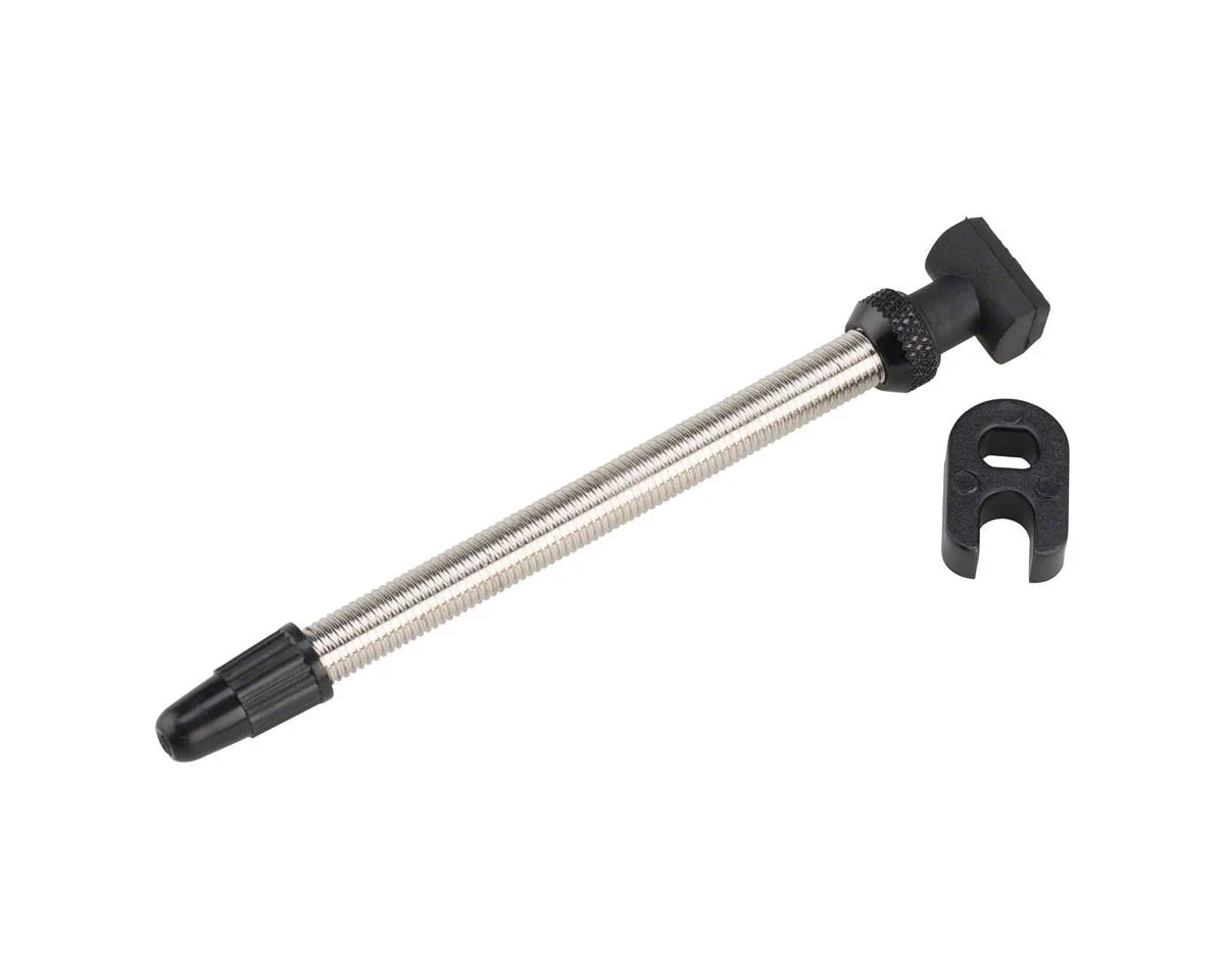 DT Swiss Brass Tubeless Valves (Black) (Single) (Road Narrow Base) (73mm)